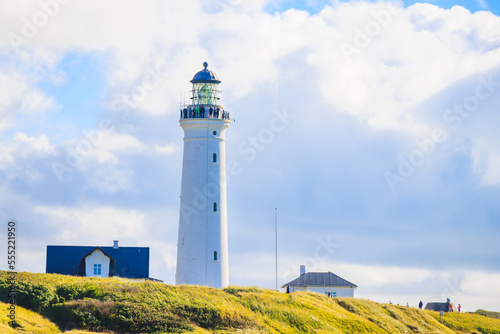 An old white lighthouse in Frederikshavn  hritshals  Denmark build during World War