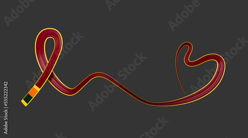 Sri Lanka flag making Heart shape Independence Day Template Design 3d Illustration