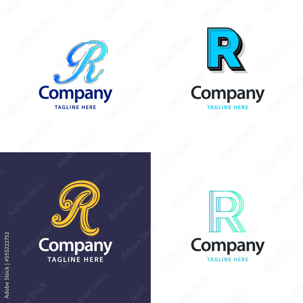 Letter R Big Logo Pack Design Creative Modern logos design for your business