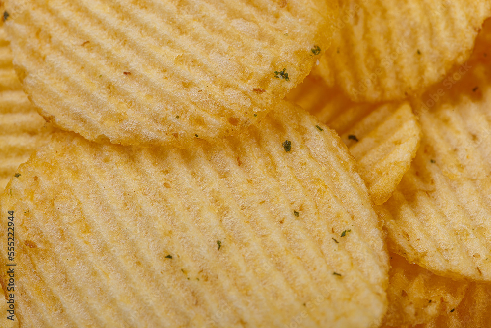 Lots of potato chips, texture Lots of potato chips, texture