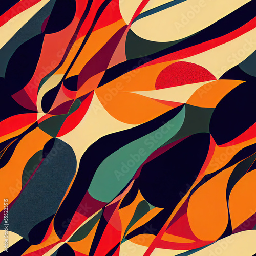 Vibrant Abstract Geometric Repeatable Pattern