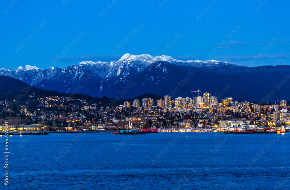 Vancouver at twilight; Vancouver, British Columbia, Canada Vancouver at twilight; Vancouver, British Columbia, Canada
