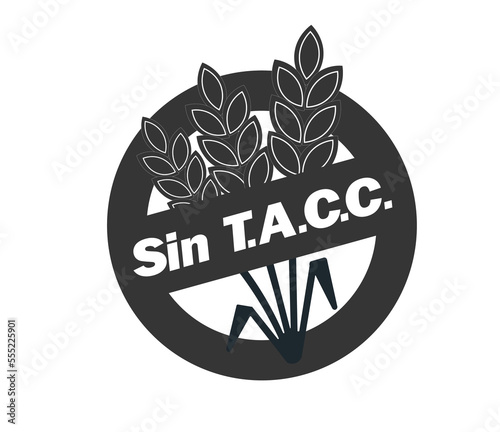 Monochromatic Sin TACC, gluten free signal. 