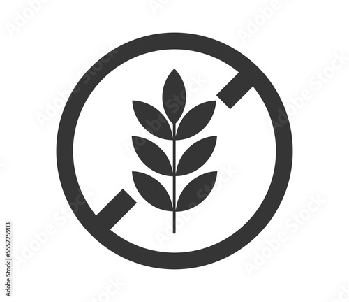 Black and white gluten free signal. 
