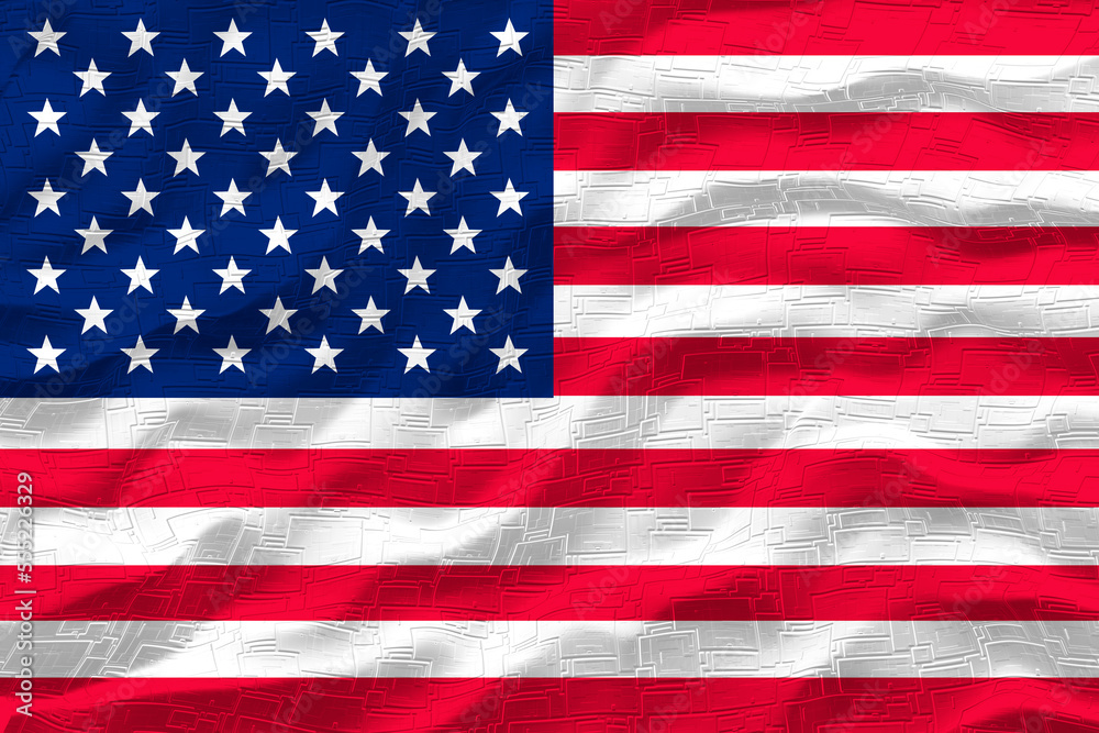 Naklejka premium National flag of United States of America. USA. Background with flag of United States of America. USA