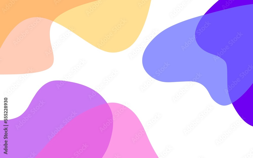 abstract fluid gradient on white background  Popular design graphics used for tablet, wallpaper and phone screens, set of shapes