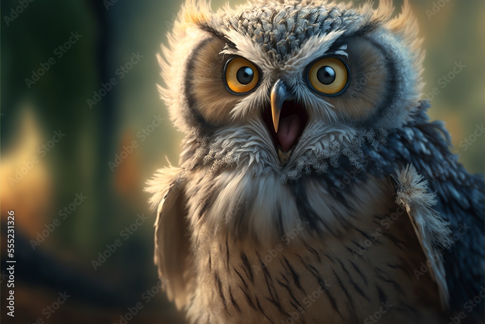 Obraz premium cute paceful animails in the forest 