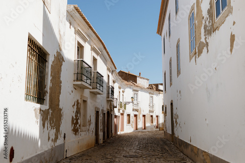 Walking through the old streets of the center of Faro, a town in the Algarve in Portugal.