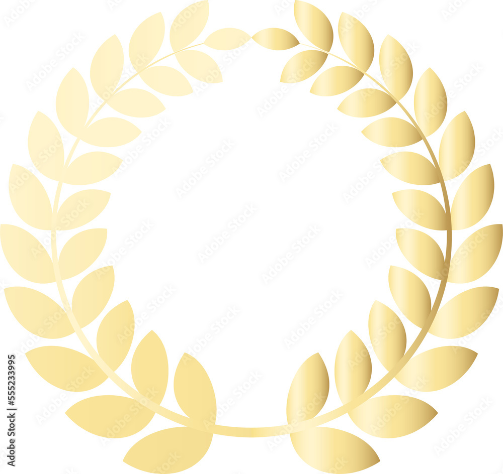 Gold luxury gradient laurel wreaths Gold luxury gradient laurel wreaths