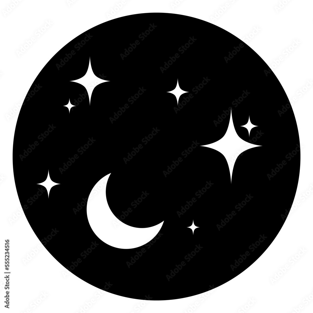A Vector of Bright Midnight Starlight Design A Vector of Bright Midnight Starlight Design