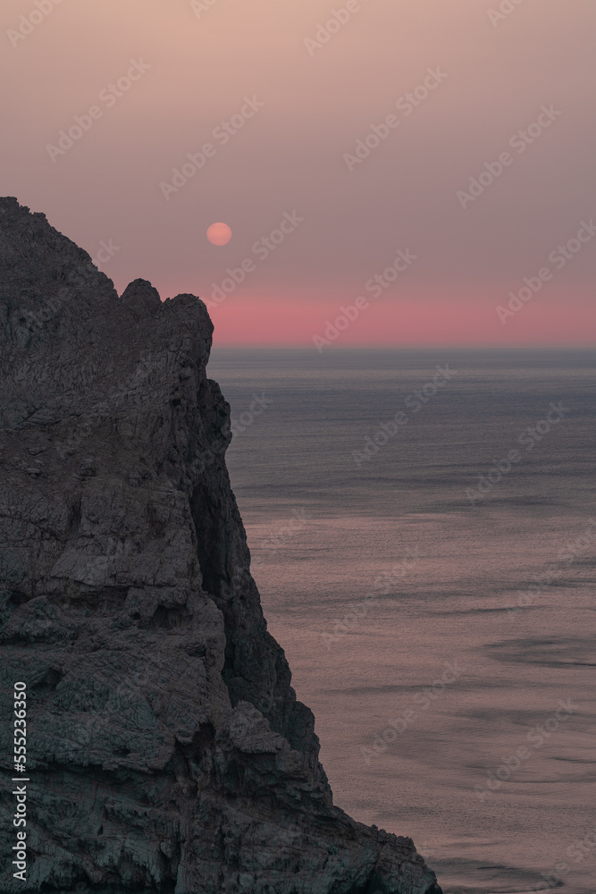 beautiful sunset in the mediterranean sea