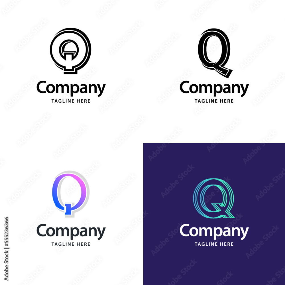 Letter Q Big Logo Pack Design Creative Modern logos design for your business