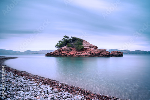 idilic island in the coast of mallorca photo