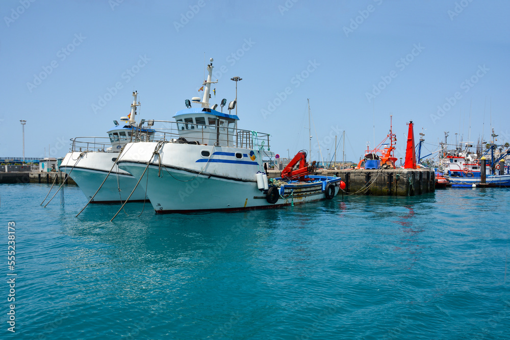 Ships in Los Cristianos port, Tenerife, Spain Ships in Los Cristianos port, Tenerife, Spain