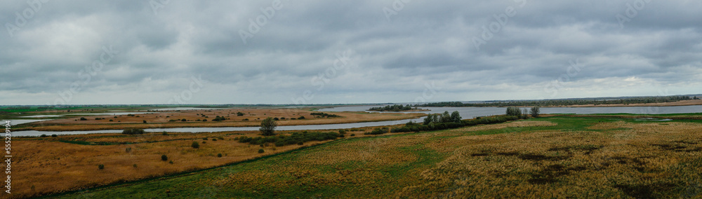 View over the wetlands of Lauwersmeer, The Netherlands