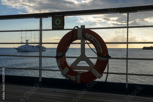 boat on the sea, luxury cruise caribbean ship