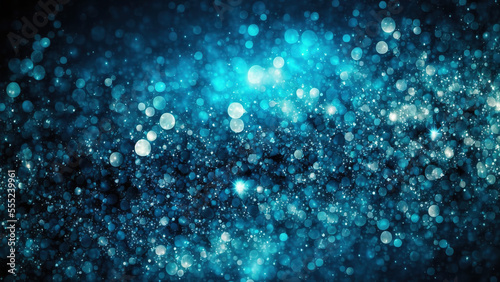 blue glitter texture abstract background, Bokeh Background, Futuristic digital background for business Science and technology