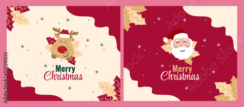 Merry Christmas Banner Template Bundle for Social Media or Print Media. Suitable to use on Christmas event. Also suitable for uploading social media at Christmas event