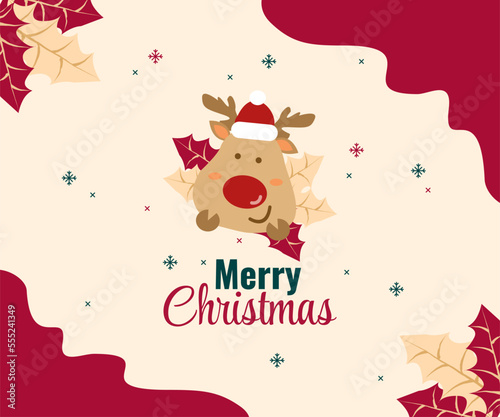 Merry Christmas Banner Template Bundle for Social Media or Print Media. Suitable to use on Christmas event. Also suitable for uploading social media at Christmas event
