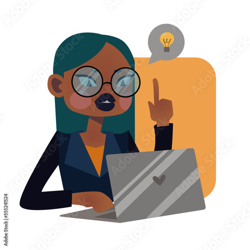 A businesswoman, from a series of illustration dedicated to pofession