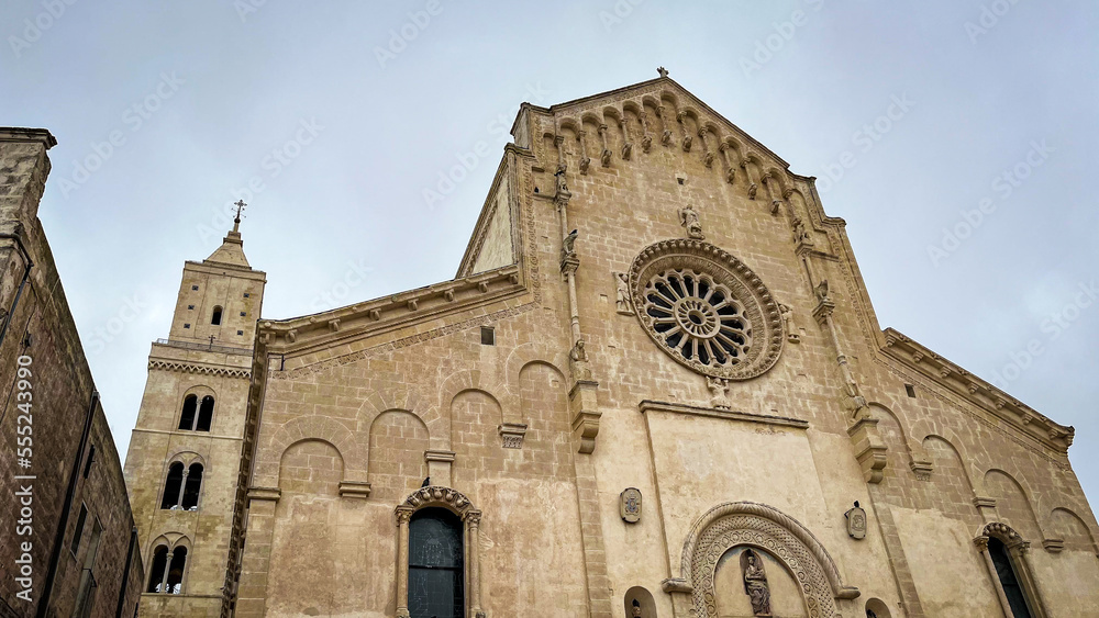 Fototapeta premium Roman Catholic Matera Cathedral of Santa Maria della Bruna and Saint Eustachio in Matera in Basilicata in southern Italy