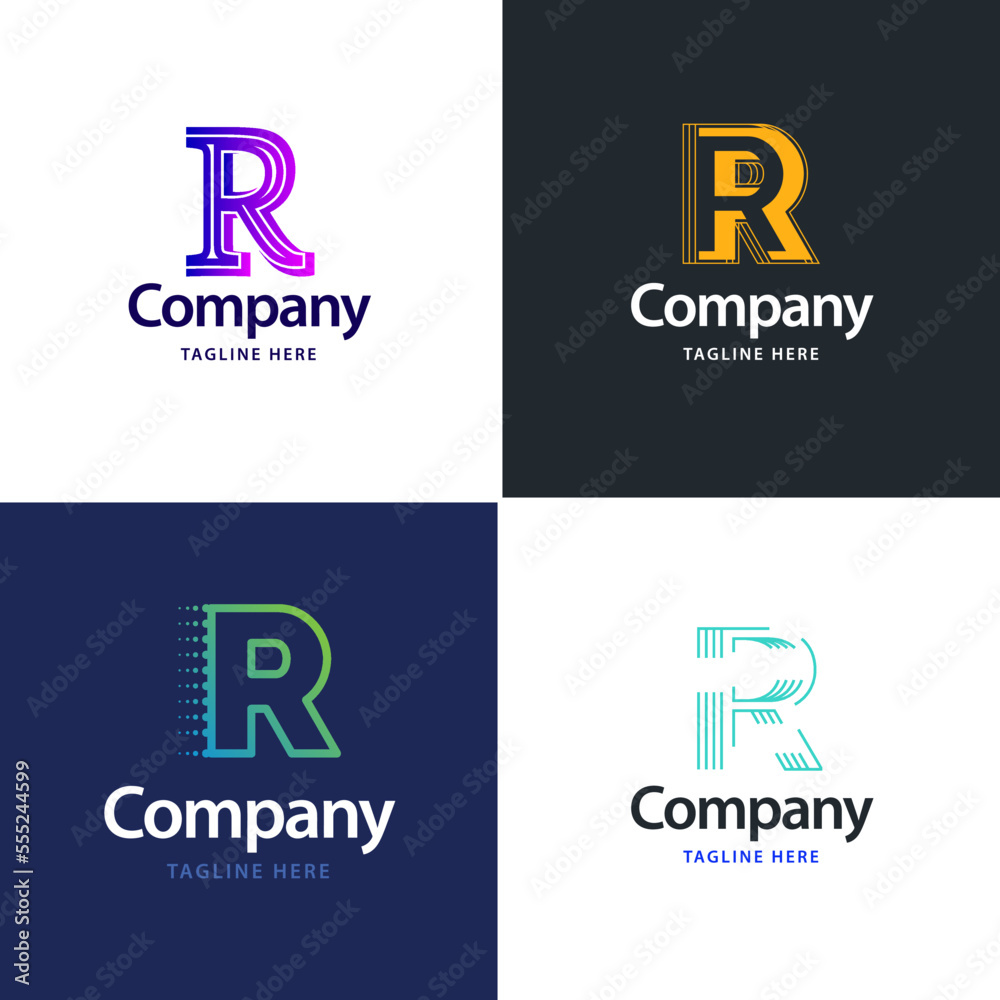 Letter R Big Logo Pack Design Creative Modern logos design for your business