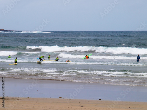 Famara, surf lessons on the beach