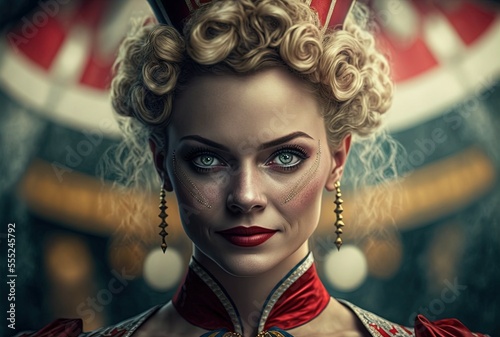 Circus Ringleader. Generative AI, non-existent person. 