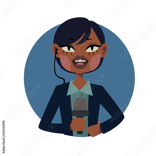 A reporter, from a series of illustration dedicated to pofession