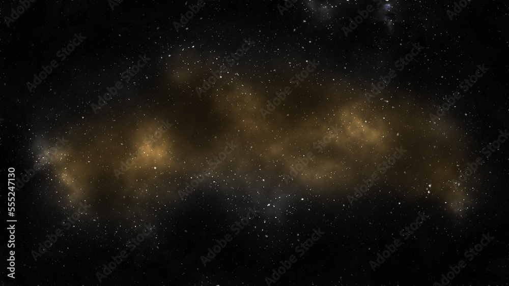 Outer space background with shining stars and realistic nebula. Infinite universe, magic color galaxy. Colorful starfield