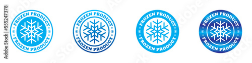 Frozen product icon set. Vector illustration.