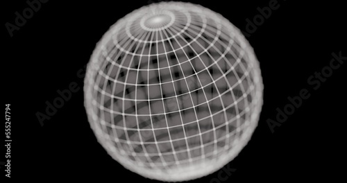 3d sphere wireframe with depth of field © JoseVicenteCarratala