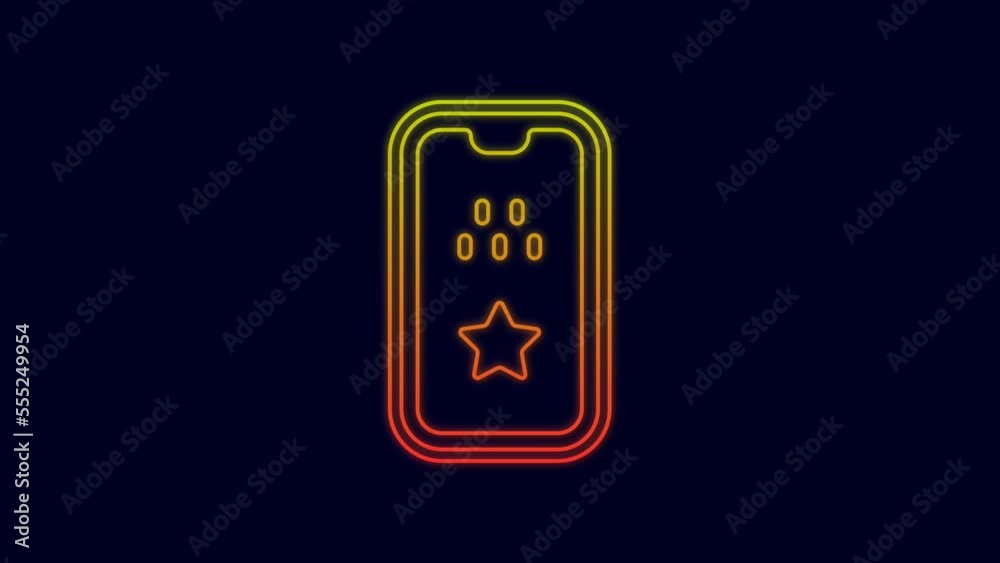 Glowing neon line Taxi mobile app icon isolated on blue background. Mobile application taxi. 4K Video motion graphic animation Glowing neon line Taxi mobile app icon isolated on blue background. Mobile application taxi. 4K Video motion graphic animation
