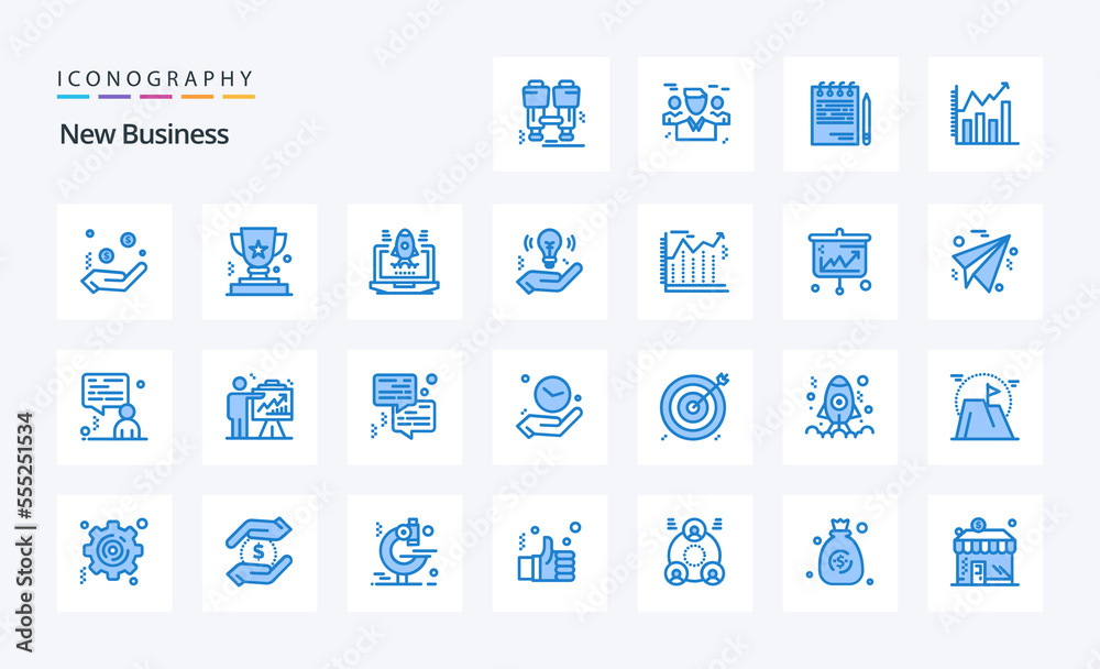 25 New Business Blue icon pack