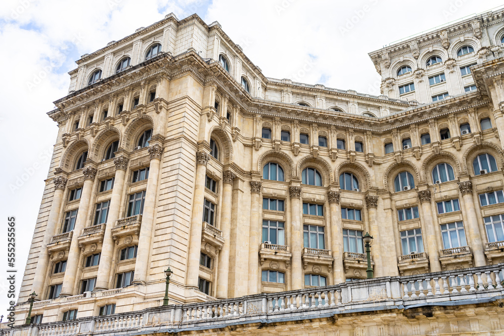 Obraz premium Detail of Palace of the Parliament, Bucharest, Romania