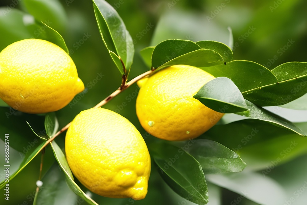 lemon on tree - Generative AI