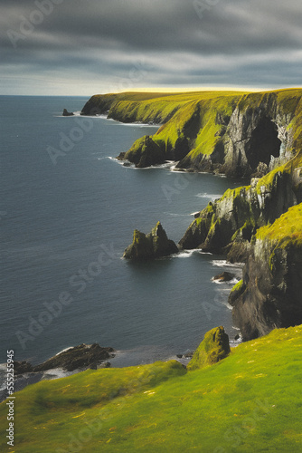 a rural European Ireland landscape created using Generative AI.