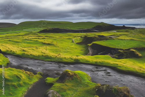 a rural European Ireland landscape created using Generative AI.