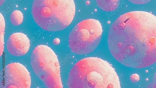 Pink bubbles in the sky