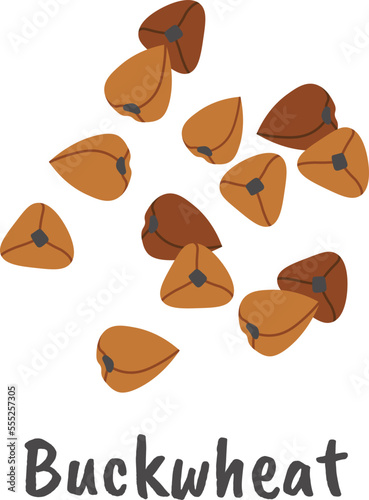 Buckwheat seeds flat icon Plant cultivation Agriculture