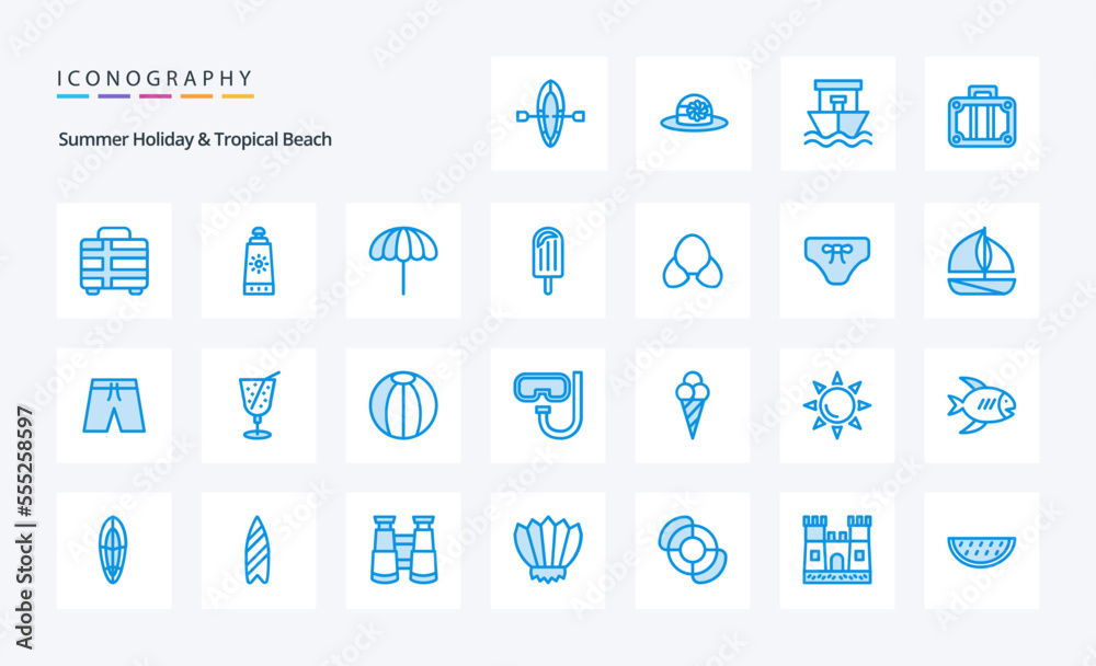 25 Beach Blue icon pack
