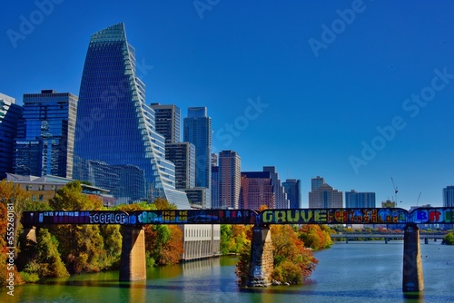 Austin Skyline and Lamar Bvld. Bridge