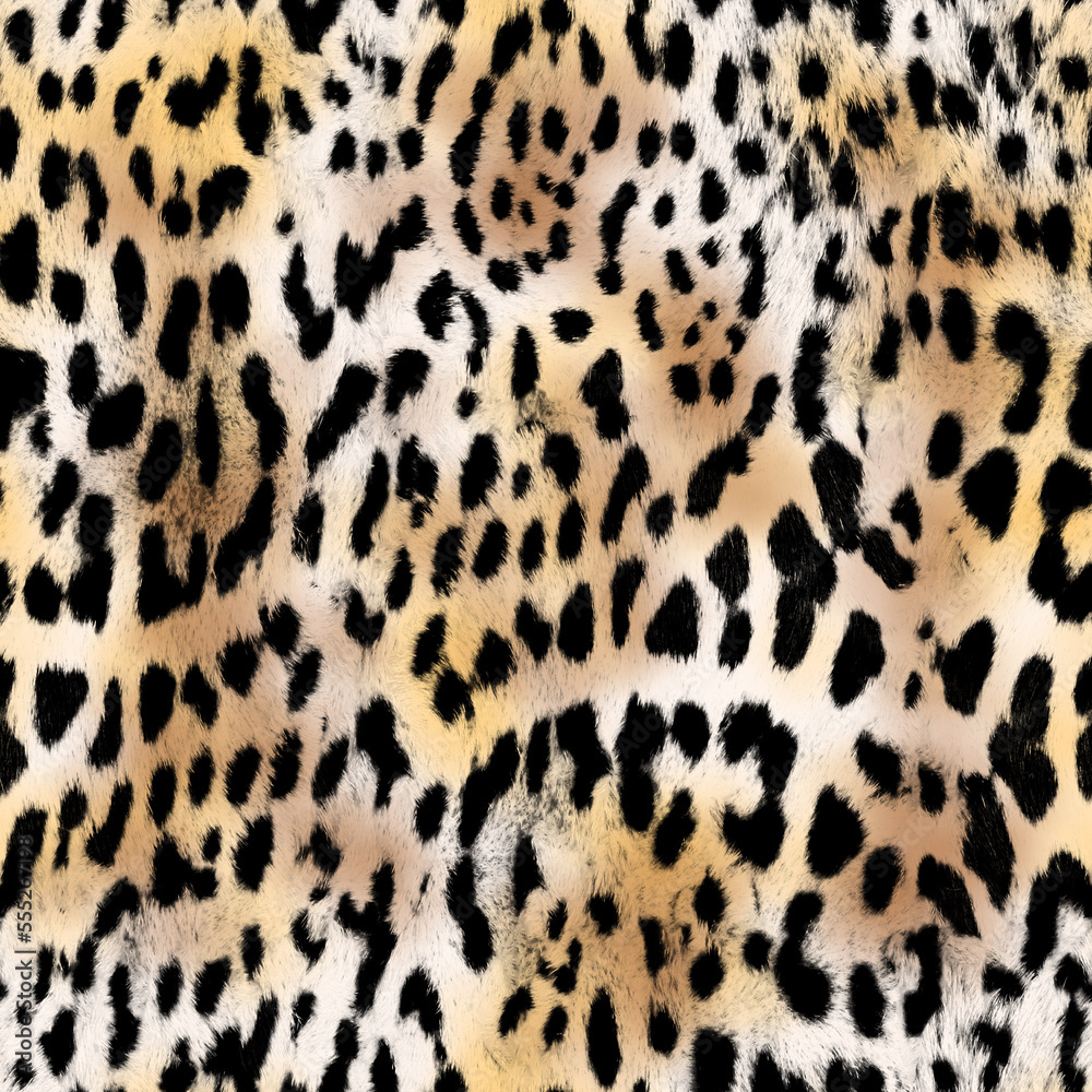 Seamless hand drawing leopard texture.