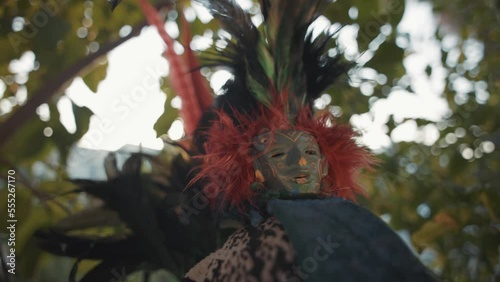 Mexica Aztec Dancer Regalia  photo