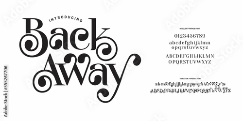 Abstract Fashion font alphabet. Minimal modern urban fonts for logo, brand etc. Typography typeface uppercase lowercase and number. vector illustration