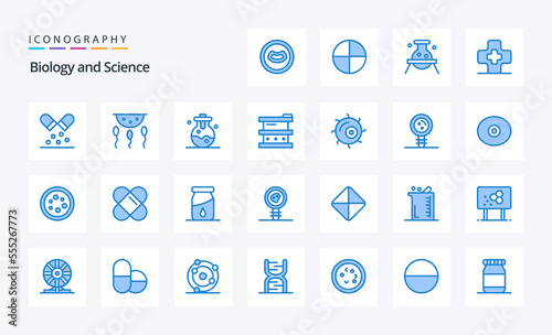 25 Biology Blue icon pack