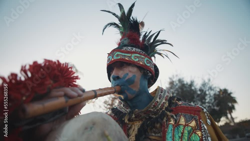Mexica Aztec Dancer Flute photo