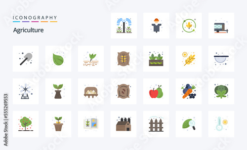 25 Agriculture Flat color icon pack