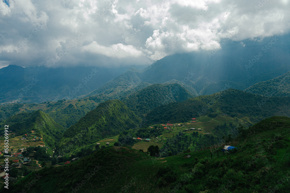 landscape of the mountains