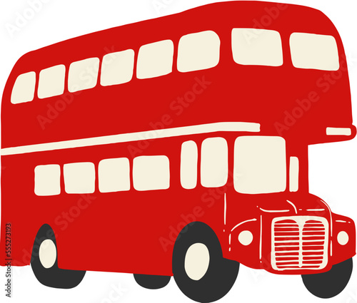 Double decker bus illustration
